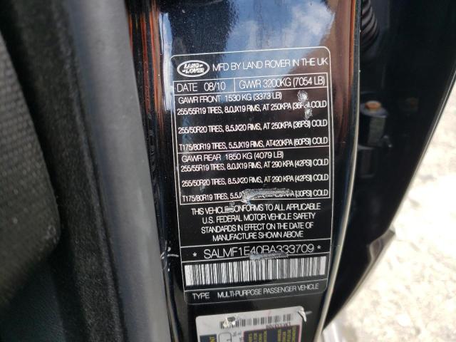 Photo 10 from auction – 2011 LAND ROVER RANGE ROVE with VIN SALMF1E40BA333709