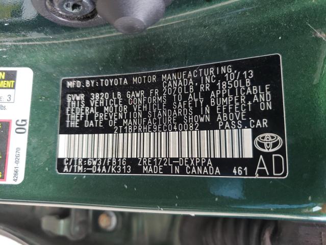 Photo 10 from auction – 2014 TOYOTA COROLLA EC with VIN 2T1BPRHE9EC040082