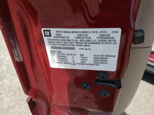 Photo 10 from auction – 2006 BUICK RENDEZVOUS with VIN 3G5DA03L46S598008