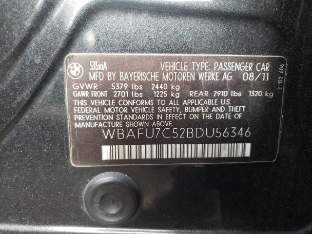 Photo 10 from auction – 2011 BMW 535 XI with VIN WBAFU7C52BDU56346