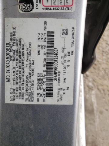 Photo 10 from auction – 2012 FORD FUSION with VIN 3FAHP0JG0CR254067