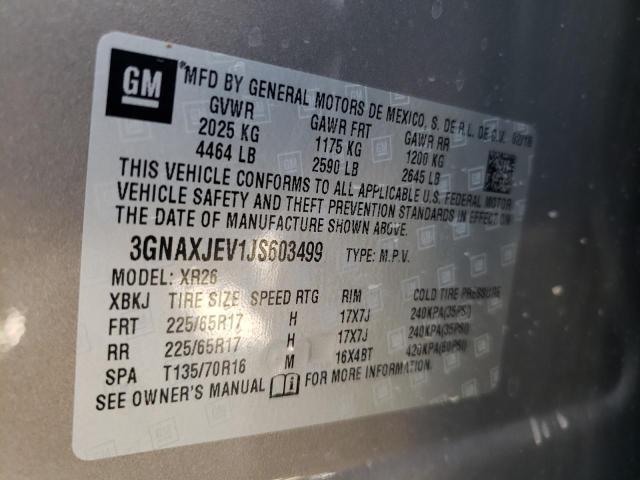 Photo 10 from auction – 2018 CHEVROLET EQUINOX LT with VIN 3GNAXJEV1JS603499