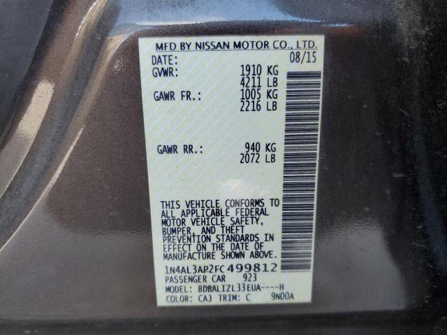 Photo 10 from auction – 2015 NISSAN ALTIMA 2.5 with VIN 1N4AL3AP2FC499812