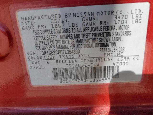Photo 10 from auction – 2015 NISSAN VERSA NOTE with VIN 3N1CE2CP0FL354893
