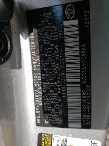 Photo 10 from auction – 2005 TOYOTA CAMRY LE with VIN 4T1BE32K65U532178