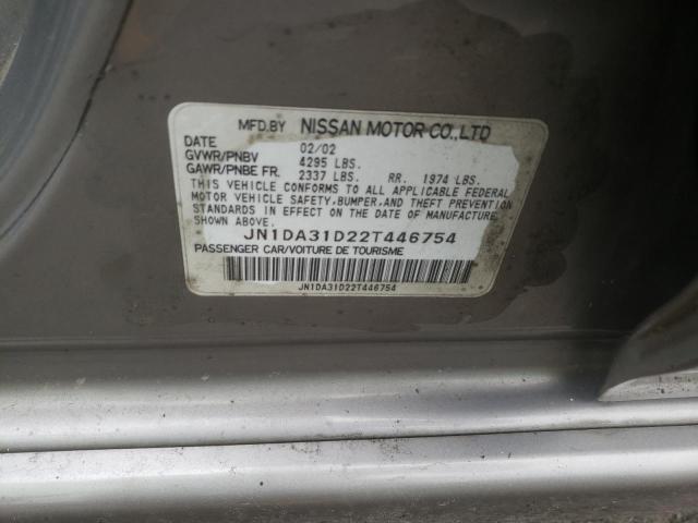 Photo 10 from auction – 2002 NISSAN MAXIMA GLE with VIN JN1DA31D22T446754