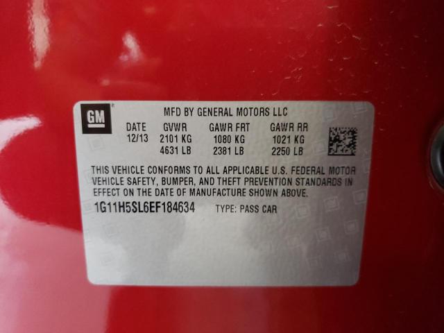 Photo 10 from auction – 2014 CHEVROLET MALIBU LTZ with VIN 1G11H5SL6EF184634