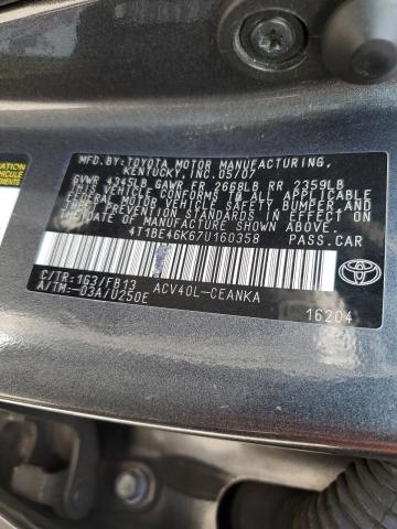 Photo 10 from auction – 2007 TOYOTA CAMRY CE with VIN 4T1BE46K67U160358