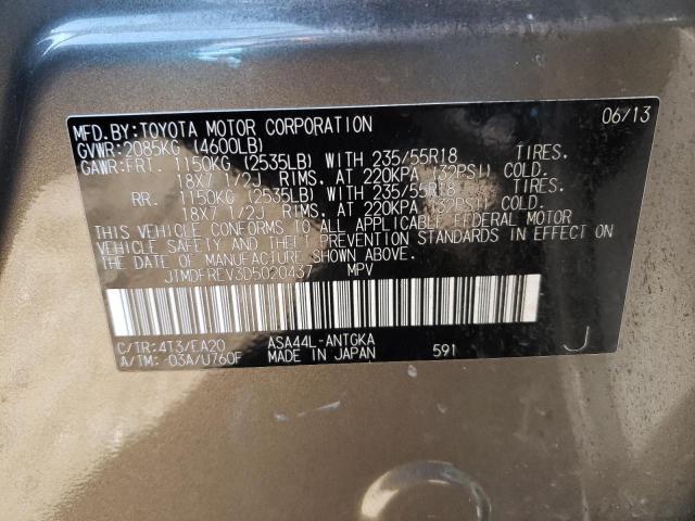 Photo 10 from auction – 2013 TOYOTA RAV4 LIMIT with VIN JTMDFREV3D5020437