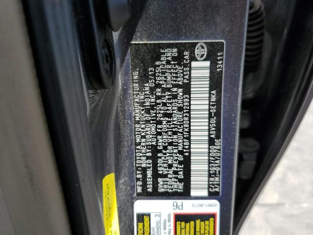 Photo 10 from auction – 2013 TOYOTA CAMRY L with VIN 4T4BF1FK8DR312993