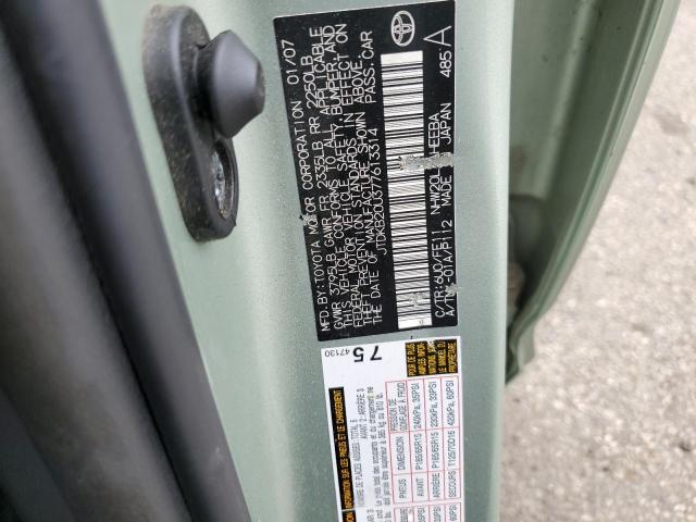 Photo 10 from auction – 2007 TOYOTA PRIUS with VIN JTDKB20U377613314