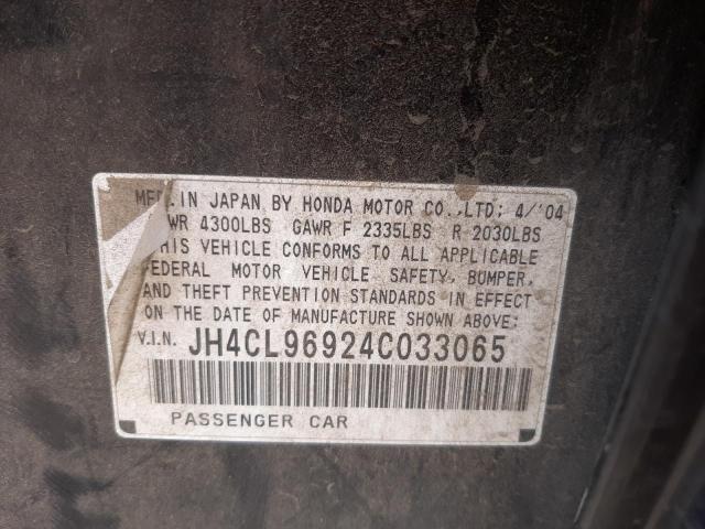 Photo 10 from auction – 2004 ACURA TSX with VIN JH4CL96924C033065