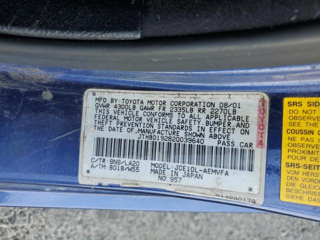 Photo 10 from auction – 2002 LEXUS IS 300 with VIN JTHBD192820039640