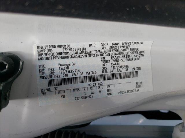 Photo 10 from auction – 2017 FORD FOCUS S with VIN 1FADP3E28HL331076