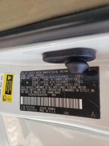 Photo 10 from auction – 2011 TOYOTA HIGHLANDER with VIN 5TDZK3EH1BS049192