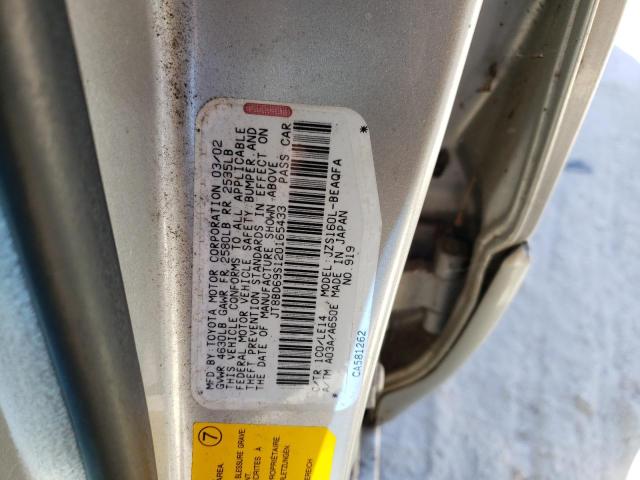 Photo 10 from auction – 2002 LEXUS GS 300 with VIN JT8BD69S120165433