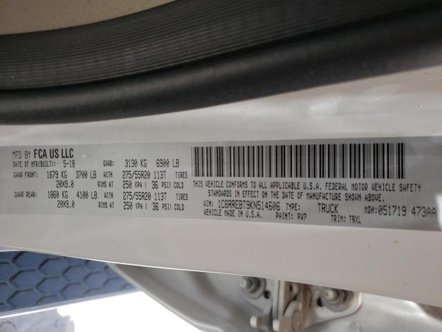 Photo 10 from auction – 2019 RAM 1500 BIG H with VIN 1C6RREBT9KN514606