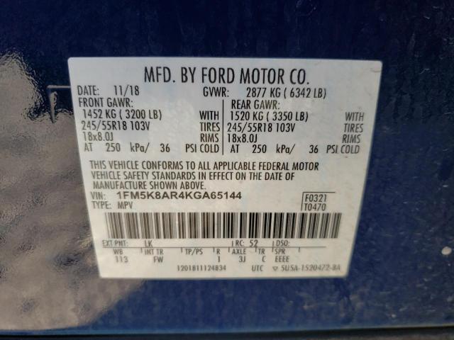 Photo 10 from auction – 2019 FORD EXPLORER P with VIN 1FM5K8AR4KGA65144