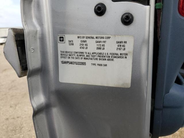 Photo 10 from auction – 2000 BUICK LESABRE CU with VIN 1G4HP54K0YU222805