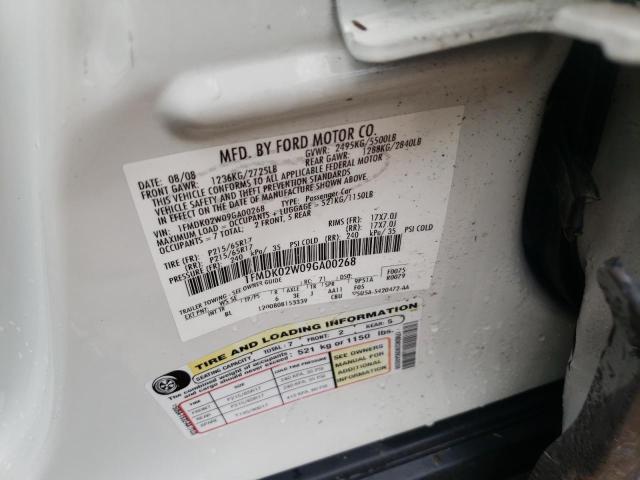 Photo 10 from auction – 2009 FORD TAURUS X S with VIN 1FMDK02W09GA00268