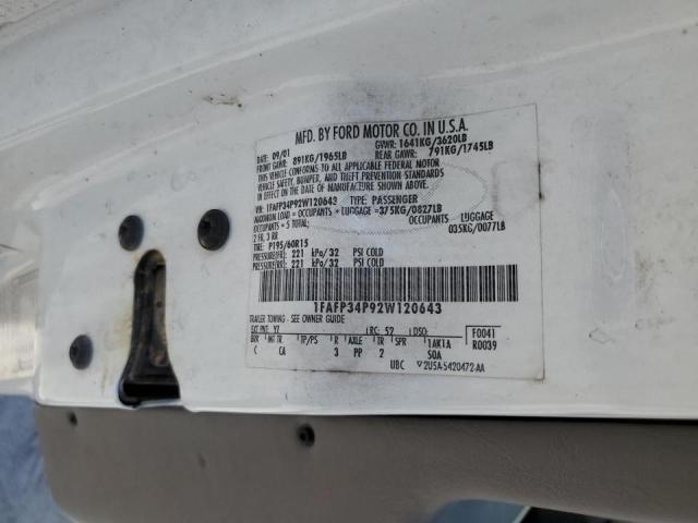 Photo 10 from auction – 2002 FORD FOCUS SE with VIN 1FAFP34P92W120643