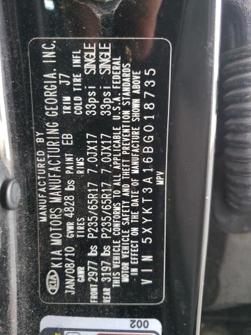 Photo 10 from auction – 2011 KIA SORENTO BA with VIN 5XYKT3A16BG018735