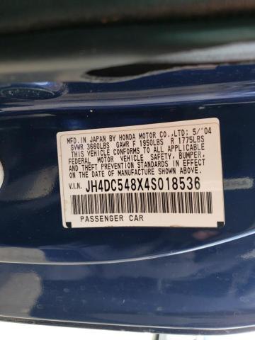 Photo 10 from auction – 2004 ACURA RSX with VIN JH4DC548X4S018536