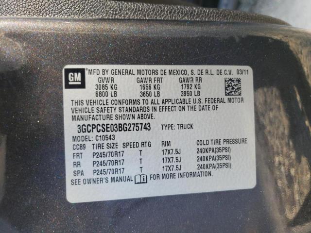 Photo 10 from auction – 2011 CHEVROLET SILVERADO with VIN 3GCPCSE03BG275743