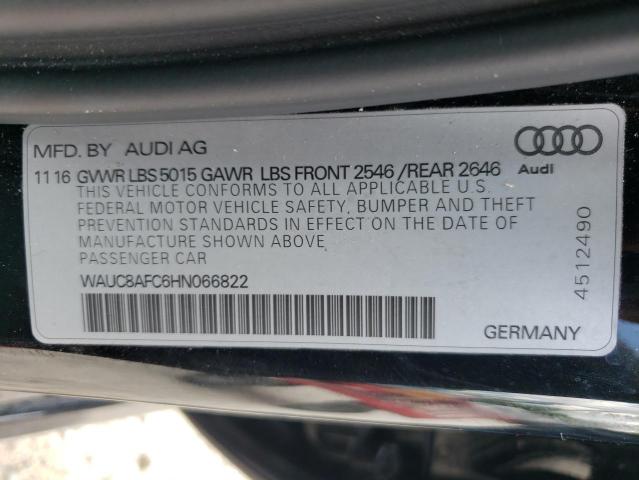 Photo 10 from auction – 2017 AUDI A6 PREMIUM with VIN WAUC8AFC6HN066822