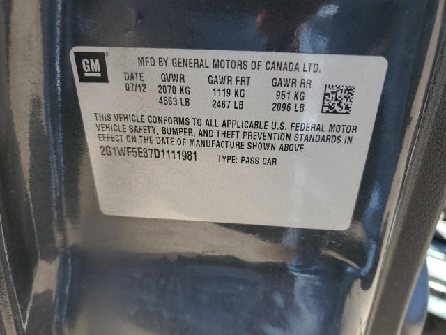Photo 10 from auction – 2013 CHEVROLET IMPALA LS with VIN 2G1WF5E37D1111981