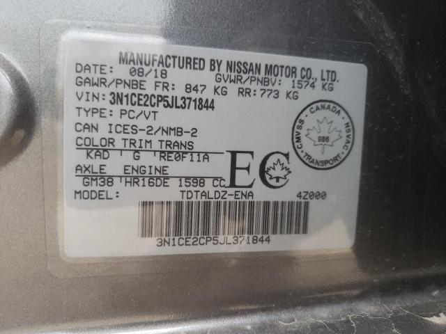 Photo 10 from auction – 2018 NISSAN VERSA NOTE with VIN 3N1CE2CP5JL371844