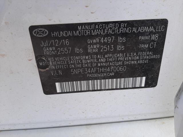 Photo 10 from auction – 2017 HYUNDAI SONATA SPO with VIN 5NPE34AF1HH470060