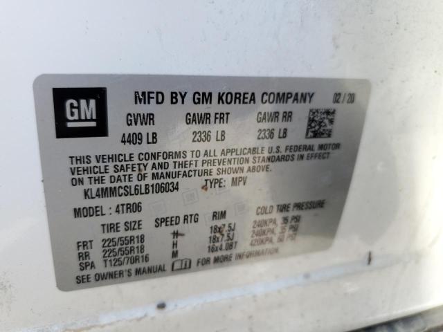 Photo 10 from auction – 2020 BUICK ENCORE GX with VIN KL4MMCSL6LB106034