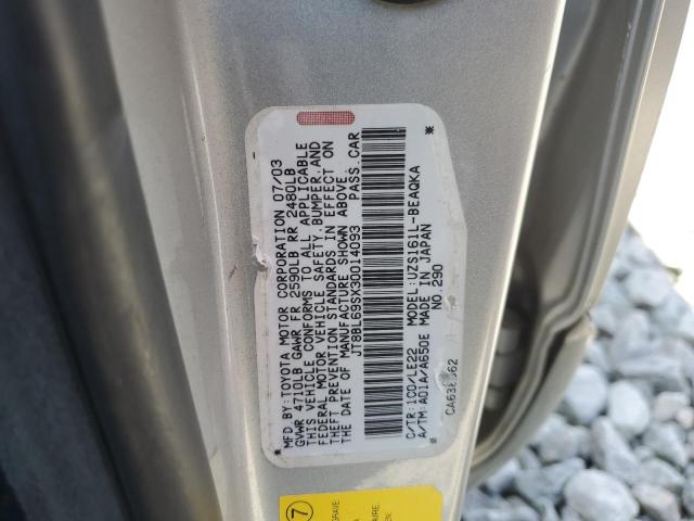 Photo 10 from auction – 2003 LEXUS GS 430 with VIN JT8BL69SX30014093