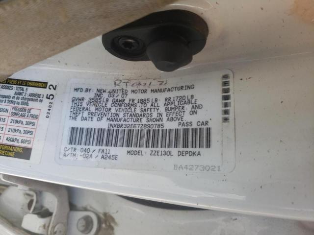 Photo 10 from auction – 2007 TOYOTA COROLLA CE with VIN 1NXBR32E67Z890785