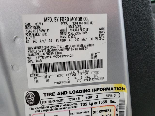 Photo 10 from auction – 2013 FORD F150 SUPER with VIN 1FTEW1CM0DFB91124