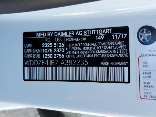 Photo 10 from auction – 2018 MERCEDES-BENZ E 300 with VIN WDDZF4JB7JA382235