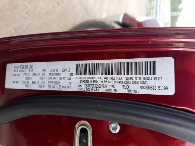 Photo 10 from auction – 2016 RAM 1500 SLT with VIN 1C6RR7GT3GS287622