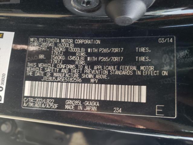 Photo 10 from auction – 2014 TOYOTA 4RUNNER SR with VIN JTEBU5JR5E5182596