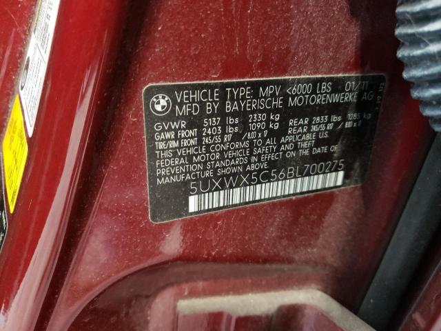 Photo 10 from auction – 2011 BMW X3 XDRIVE2 with VIN 5UXWX5C56BL700275