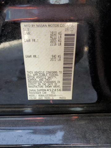 Photo 10 from auction – 2013 NISSAN ALTIMA 2.5 with VIN 1N4AL3AP0DN452456