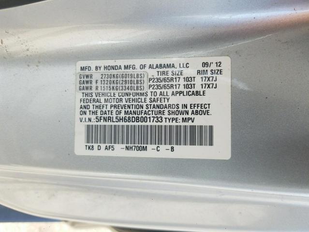 Photo 10 from auction – 2013 HONDA ODYSSEY EX with VIN 5FNRL5H68DB001733