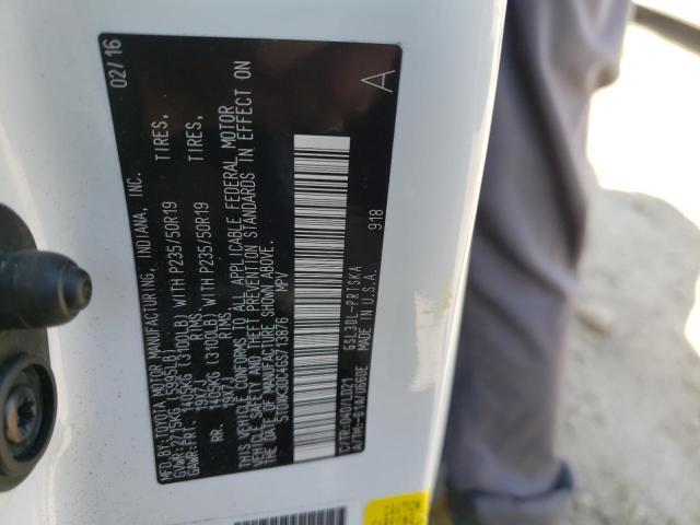 Photo 10 from auction – 2016 TOYOTA SIENNA SE with VIN 5TDXK3DC4GS713876