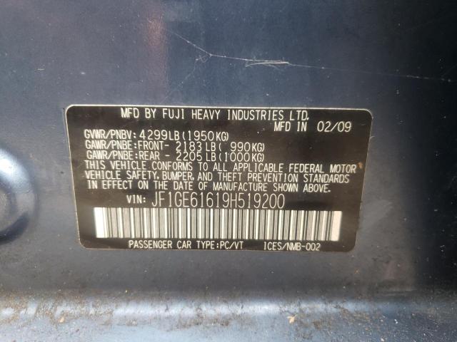 Photo 10 from auction – 2009 SUBARU IMPREZA 2. with VIN JF1GE61619H519200