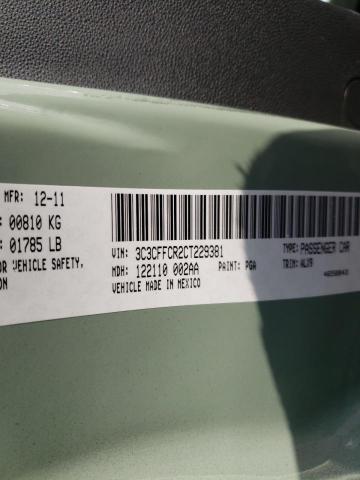 Photo 10 from auction – 2012 FIAT 500 LOUNGE with VIN 3C3CFFCR2CT229381