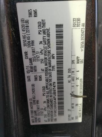 Photo 10 from auction – 2015 FORD ESCAPE SE with VIN 1FMCU0GX4FUB97479