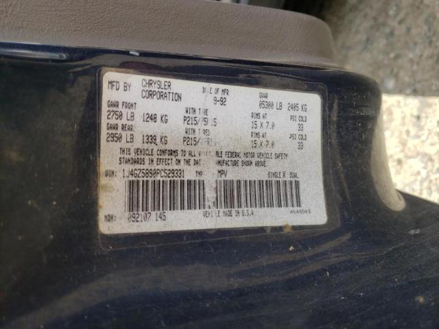 Photo 10 from auction – 1993 JEEP GRAND CHER with VIN 1J4GZ58S0PC529331