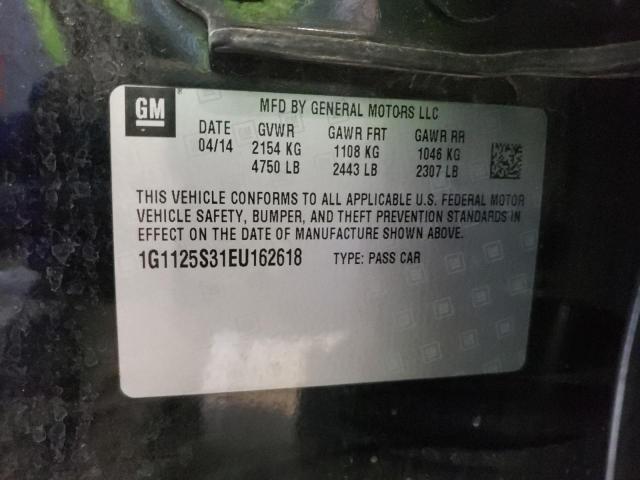 Photo 10 from auction – 2014 CHEVROLET IMPALA LT with VIN 1G1125S31EU162618