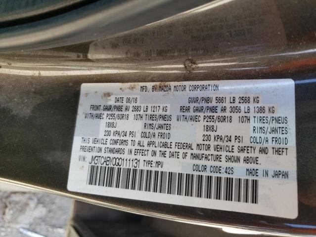 Photo 10 from auction – 2016 MAZDA CX-9 TOURI with VIN JM3TCABY0G0111131
