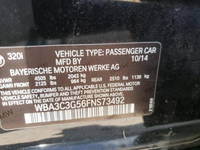 Photo 10 from auction – 2015 BMW 320 I XDRI with VIN WBA3C3G56FNS73492